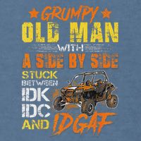 Grumpy Old Man Sxs Utv Side By Side Garment-Dyed Sweatshirt