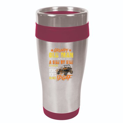 Grumpy Old Man Sxs Utv Side By Side 16oz Travel Tumbler