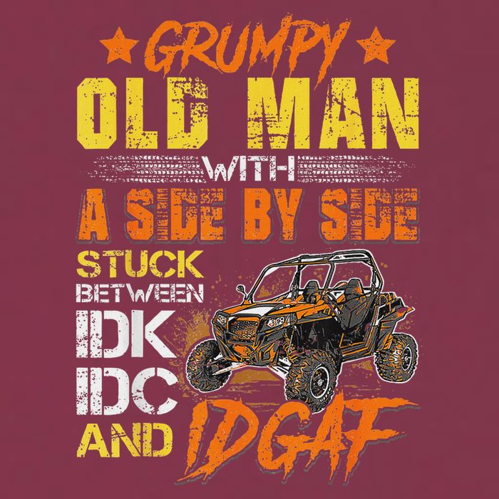 Grumpy Old Man Sxs Utv Side By Side 16oz Travel Tumbler