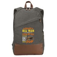 Grumpy Old Man Sxs Utv Side By Side Cotton Canvas Backpack