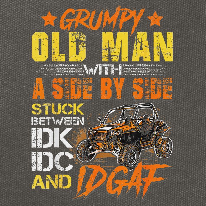 Grumpy Old Man Sxs Utv Side By Side Cotton Canvas Backpack