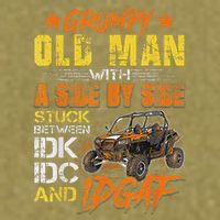 Grumpy Old Man Sxs Utv Side By Side Garment-Dyed Women's Muscle Tee