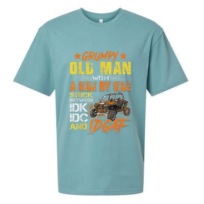Grumpy Old Man Sxs Utv Side By Side Sueded Cloud Jersey T-Shirt