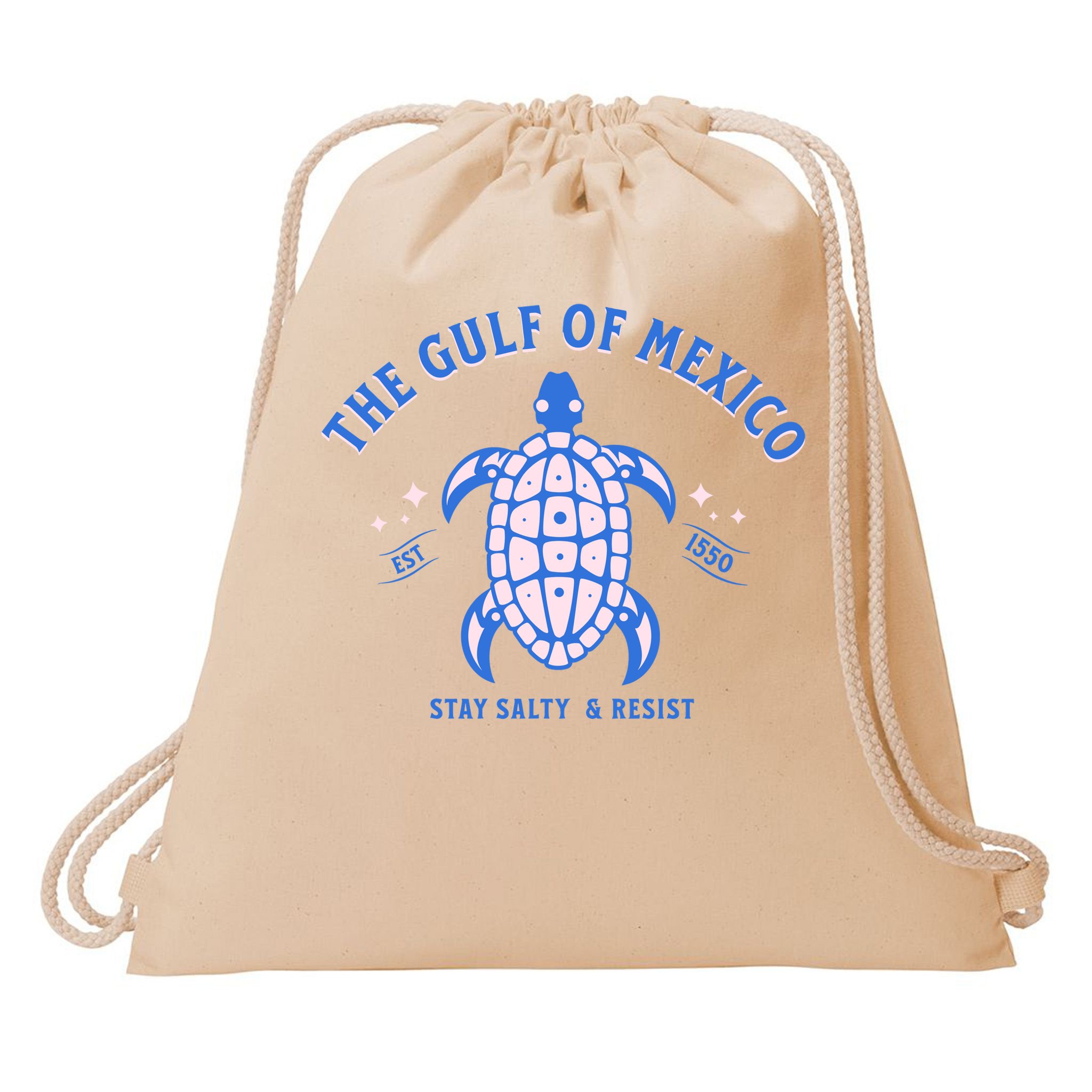 Gulf of Mexico Stay Salty Resistance Drawstring Bag