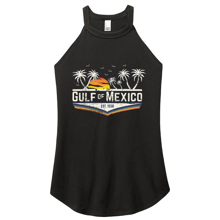 Gulf Of Mexico Since 1550 Florida Beach Gulf Coast Women's Perfect Tri Rocker Tank