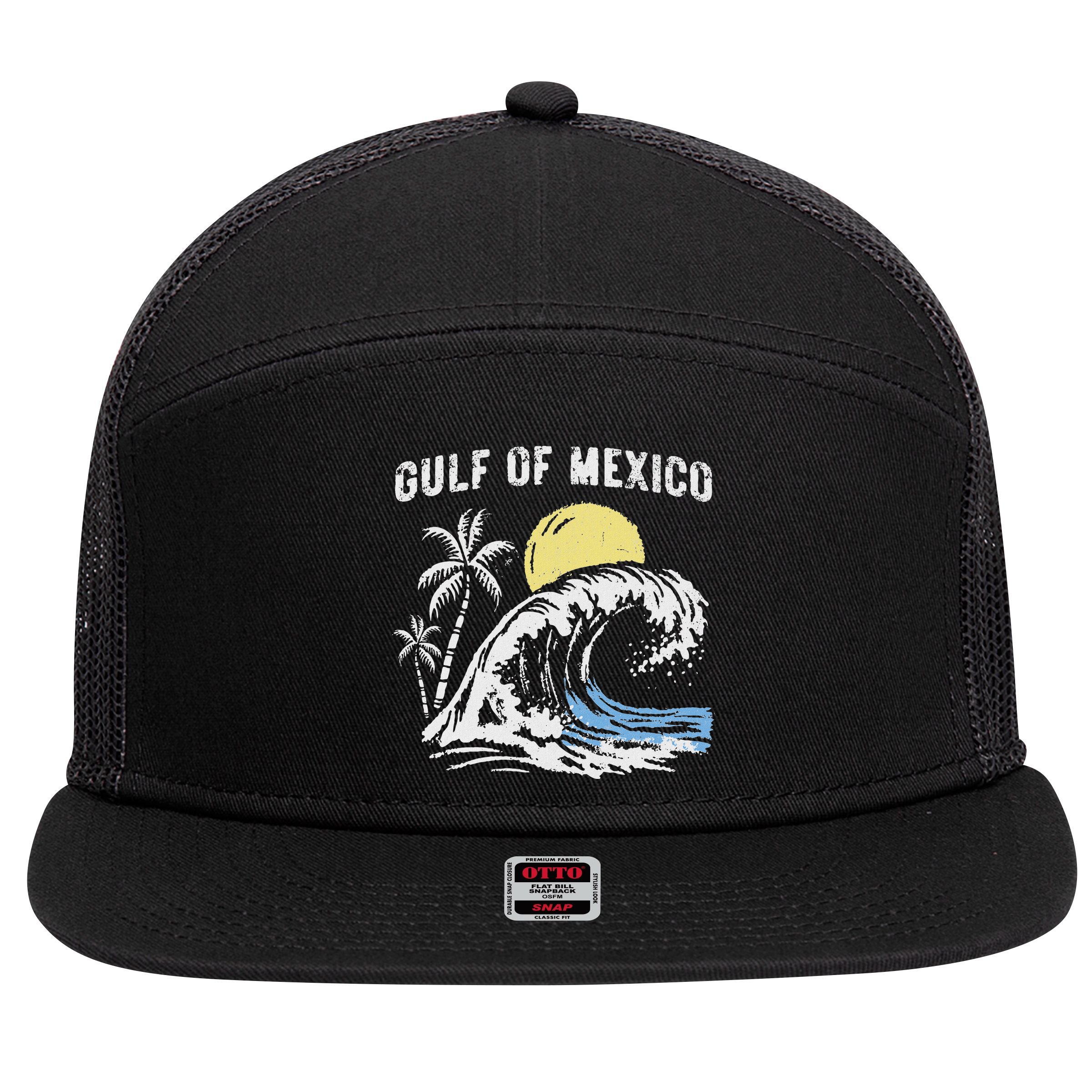 Gulf Of Mexico 7 Panel Mesh Trucker Snapback Hat