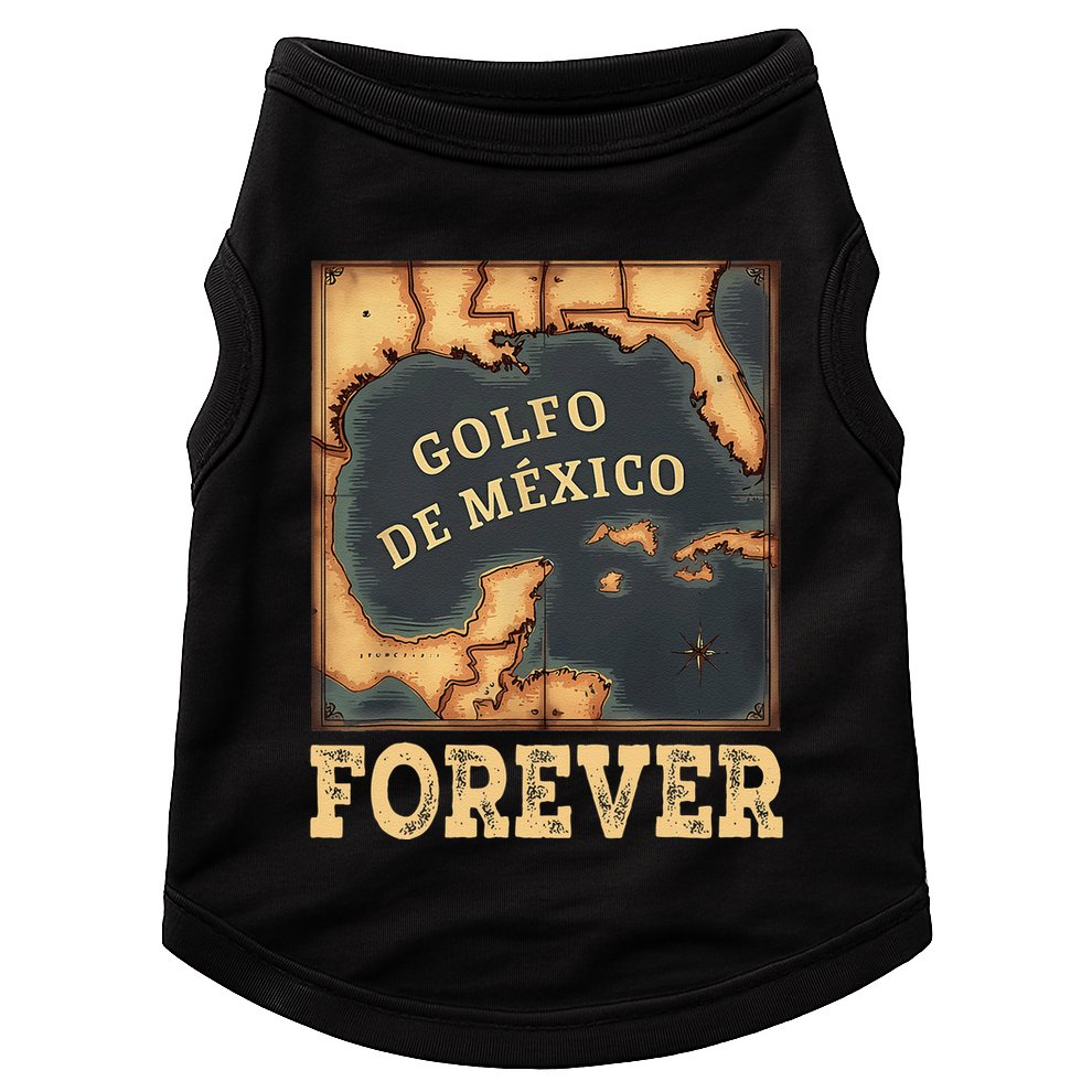 Gulf Of Mexico Summer Not Trump Us America Historic Map .Png Doggie Tank
