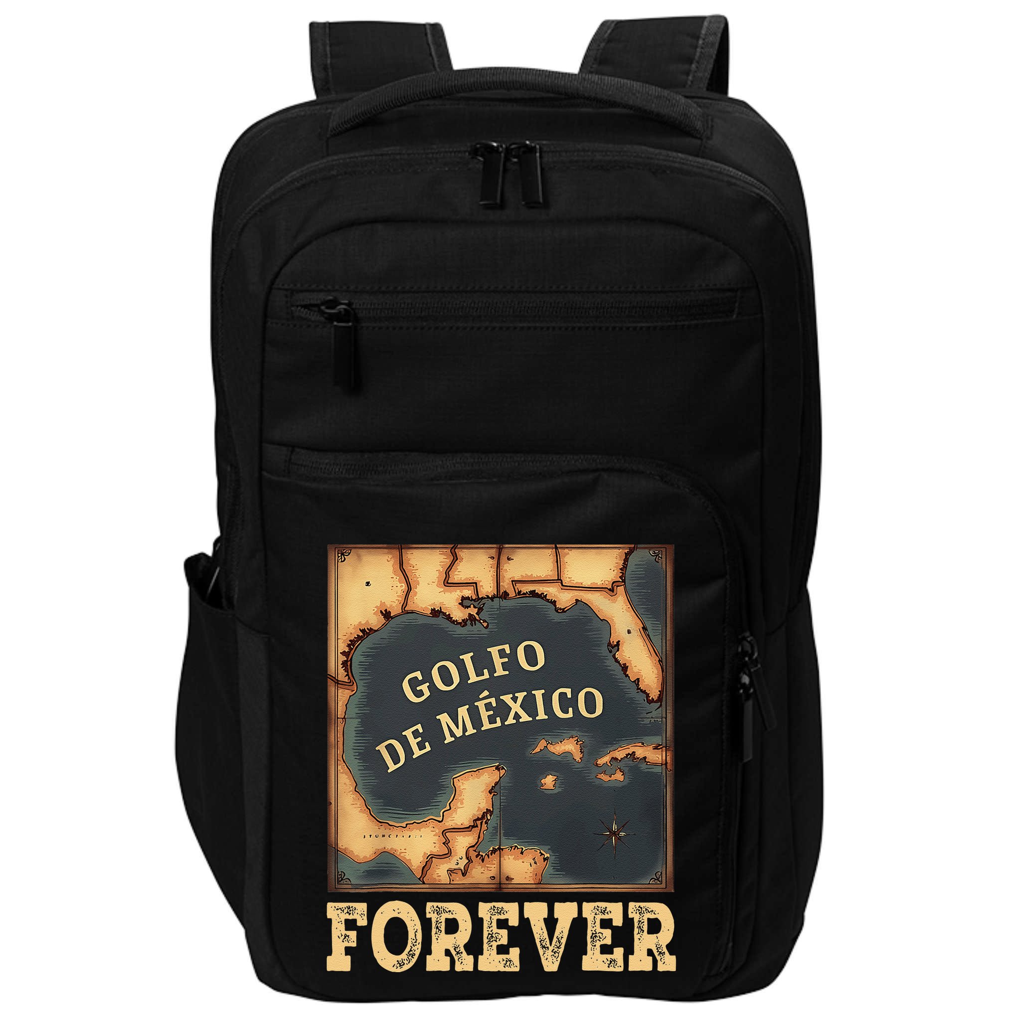 Gulf Of Mexico Summer Not Trump Us America Historic Map .Png Impact Tech Backpack