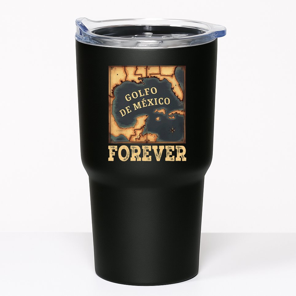 Gulf Of Mexico Summer Not Trump Us America Historic Map .Png Tumbler