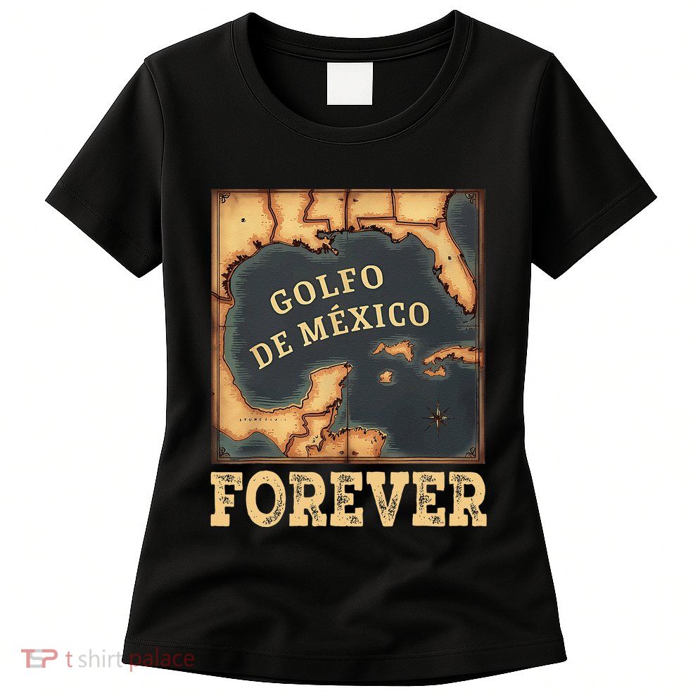 Gulf Of Mexico Summer Not Trump Us America Historic Map .Png Womens T-Shirt
