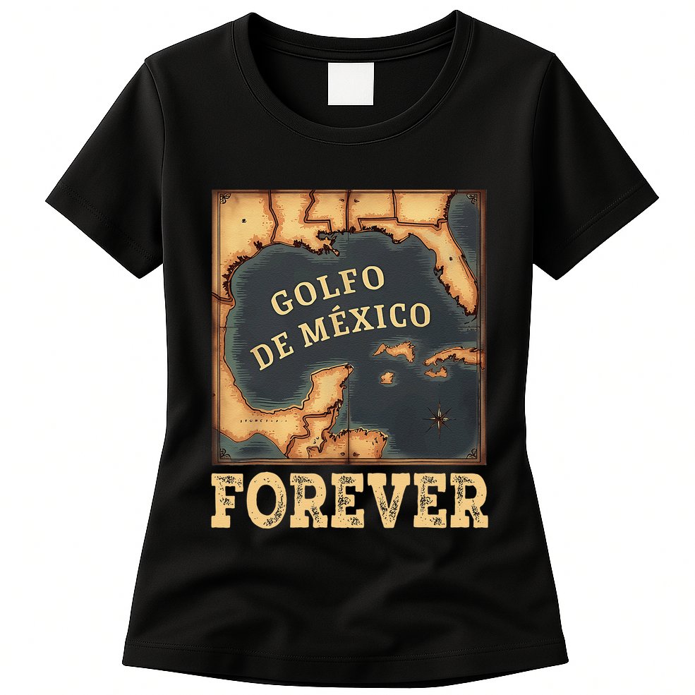 Gulf Of Mexico Summer Not Trump Us America Historic Map .Png Womens T-Shirt