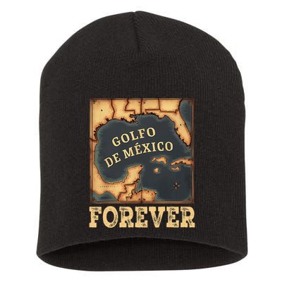 Gulf Of Mexico Summer Not Trump Us America Historic Map .Png Short Acrylic Beanie