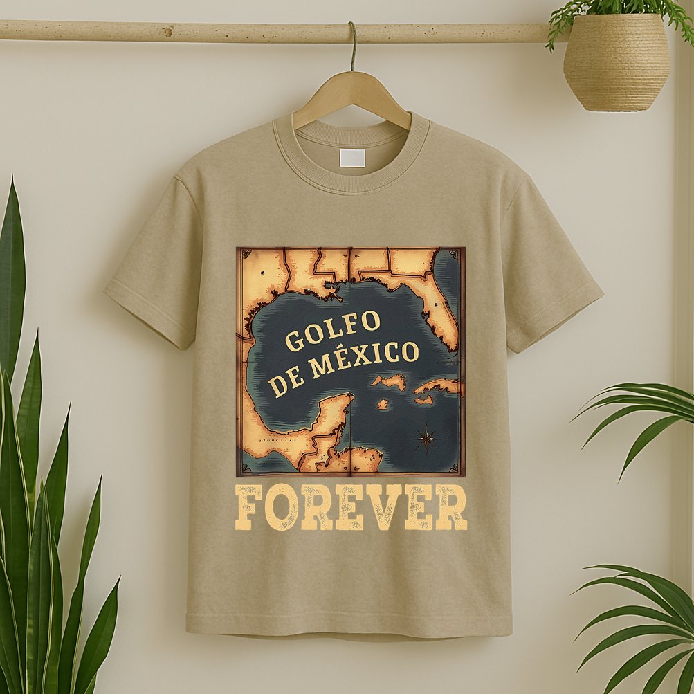 Gulf Of Mexico Summer Not Trump Us America Historic Map .Png T-Shirt