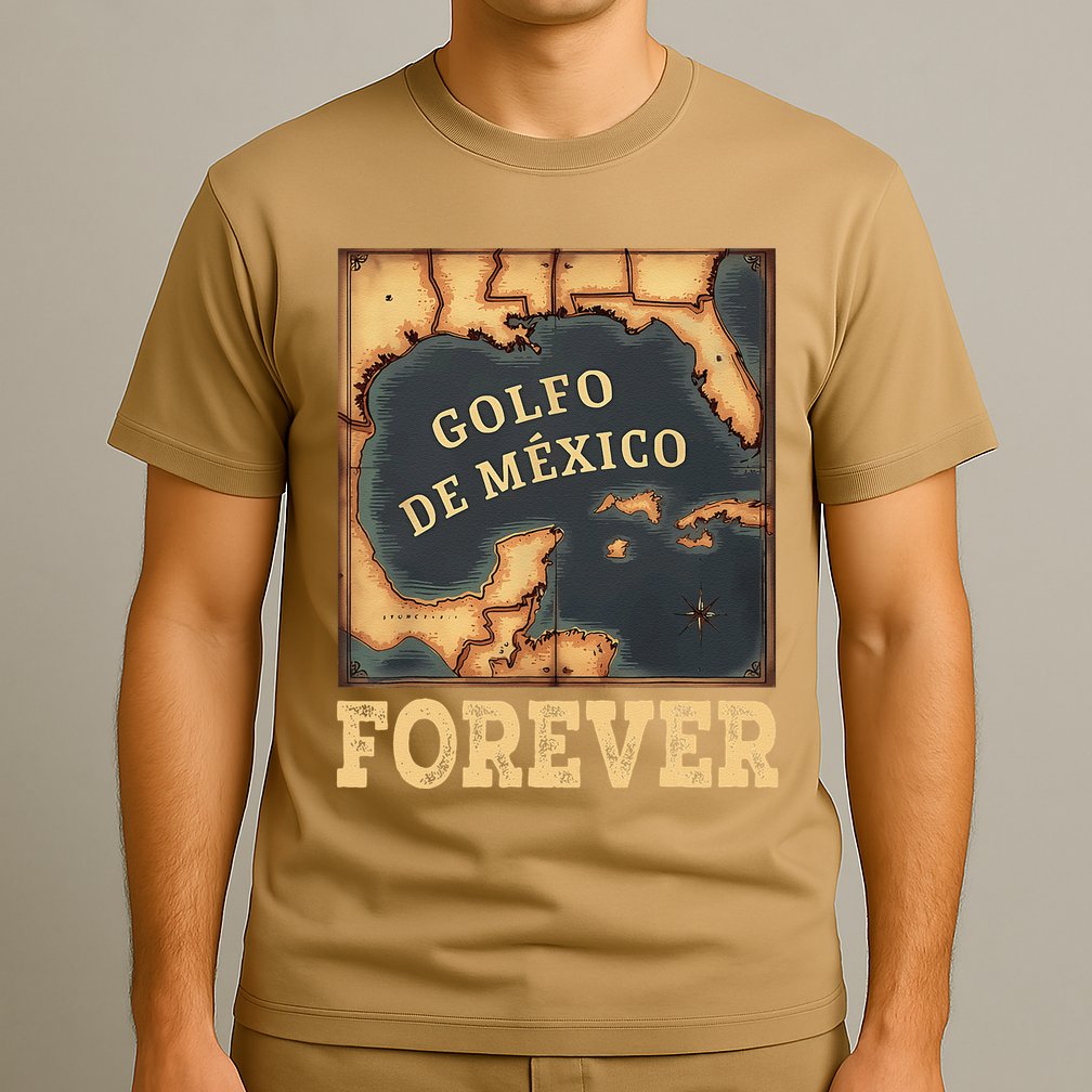 Gulf Of Mexico Summer Not Trump Us America Historic Map .Png T-Shirt