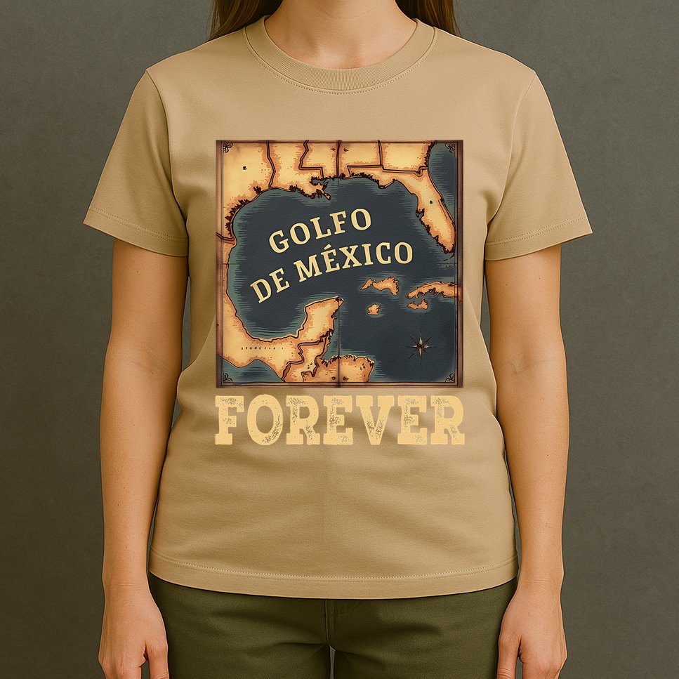 Gulf Of Mexico Summer Not Trump Us America Historic Map .Png T-Shirt