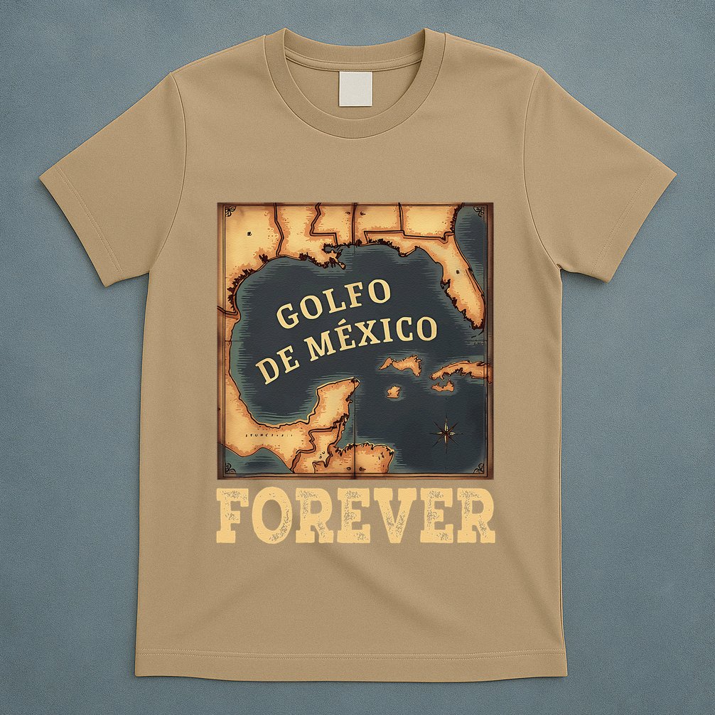 Gulf Of Mexico Summer Not Trump Us America Historic Map .Png T-Shirt