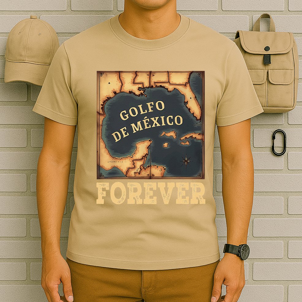 Gulf Of Mexico Summer Not Trump Us America Historic Map .Png T-Shirt