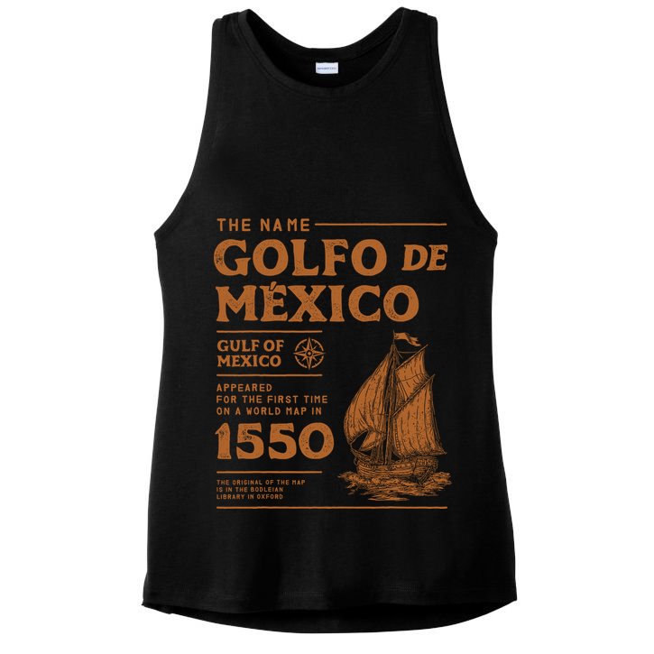 Gulf Of Mexico First Map Since 1550 Ladies PosiCharge Tri-Blend Wicking Tank
