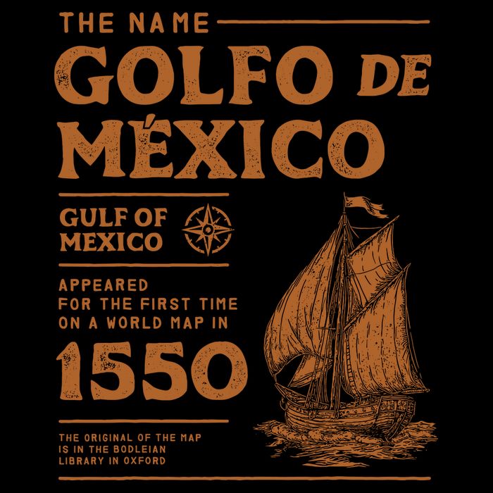 Gulf Of Mexico First Map Since 1550 Cropped Pullover Crew