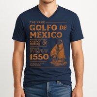 Gulf Of Mexico First Map Since 1550 V-Neck T-Shirt