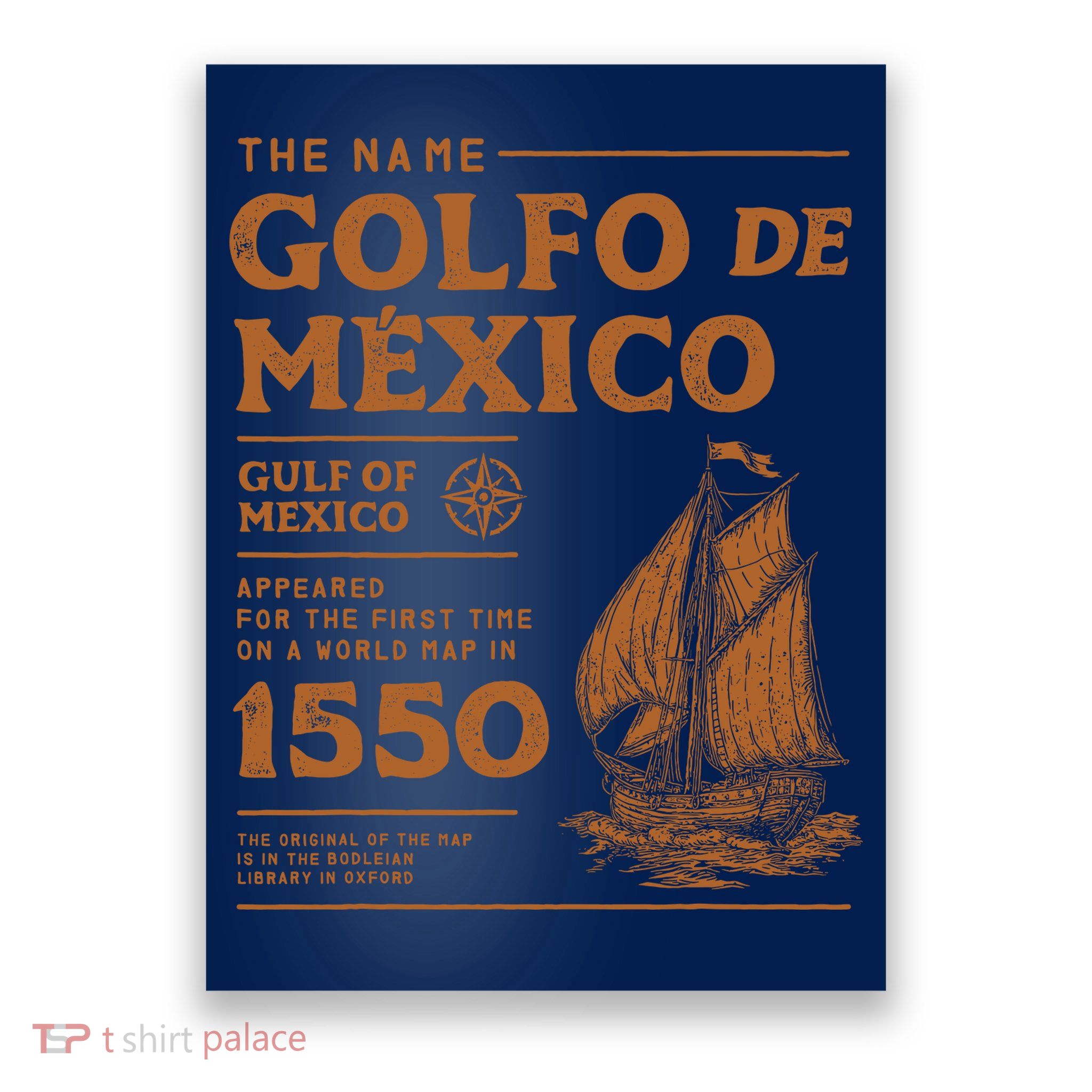 Gulf Of Mexico First Map Since 1550 Poster