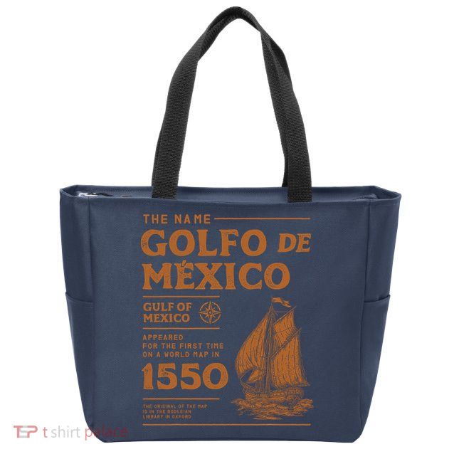 Gulf Of Mexico First Map Since 1550 Zip Tote Bag