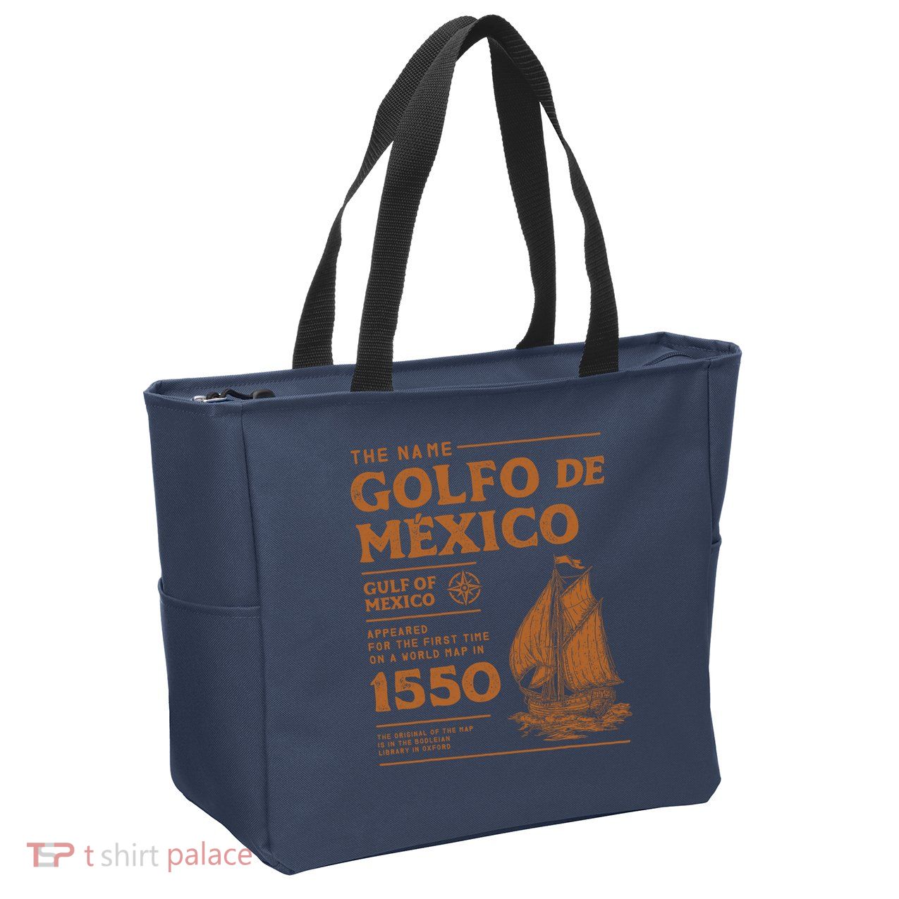 Gulf Of Mexico First Map Since 1550 Zip Tote Bag
