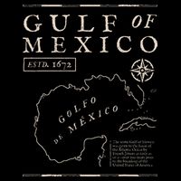 Gulf Of Mexico 1672 Historic Map Cooling Performance Crew T-Shirt