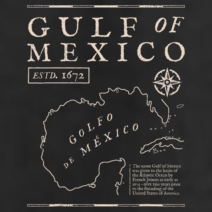 Gulf Of Mexico 1672 Historic Map Adult Drive Performance Visor