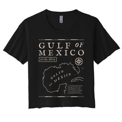 Gulf Of Mexico 1672 Historic Map Crop Top