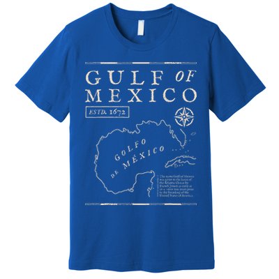 Gulf Of Mexico 1672 Historic Map Premium T-Shirt