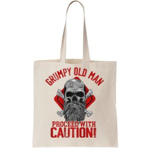 Grumpy Old Man Proceed With Caution Tote Bag