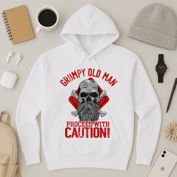 Grumpy Old Man Proceed With Caution Hoodie