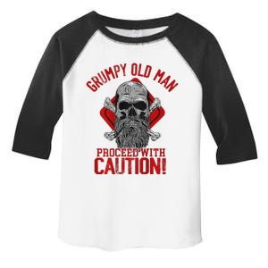 Grumpy Old Man Proceed With Caution Toddler Fine Jersey T-Shirt