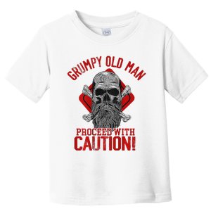 Grumpy Old Man Proceed With Caution Toddler T-Shirt