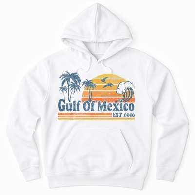 Gulf Of Mexico Est 1550 Retro Vintage Beach Gulf Of Mexico Hoodie