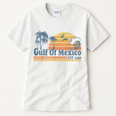 Gulf Of Mexico Est 1550 Retro Vintage Beach Gulf Of Mexico Tall T-Shirt