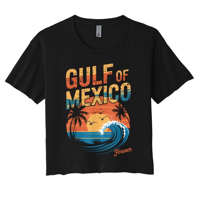 Gulf Of Mexico Forever Retro Vintage Gulf Of Mexico Crop Top