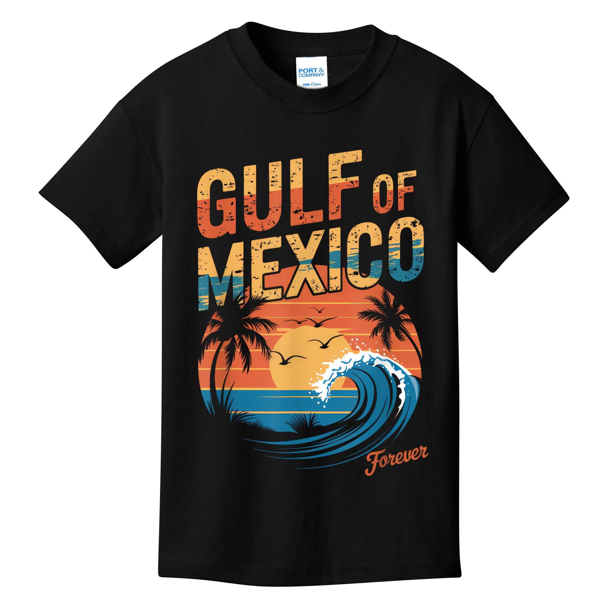 Gulf Of Mexico Forever Retro Vintage Gulf Of Mexico Kids T-Shirt