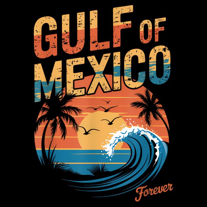 Gulf Of Mexico Forever Retro Vintage Gulf Of Mexico Kids T-Shirt