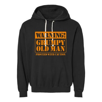 Grumpy Old Man For Grandfathers Dads FatherS Day Garment-Dyed Fleece Hoodie