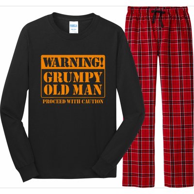 Grumpy Old Man For Grandfathers Dads FatherS Day Long Sleeve Pajama Set