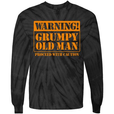 Grumpy Old Man For Grandfathers Dads FatherS Day Tie-Dye Long Sleeve Shirt