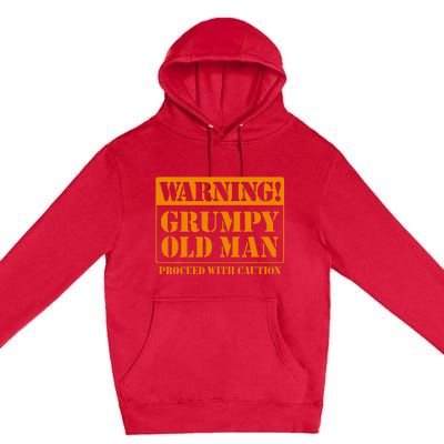 Grumpy Old Man For Grandfathers Dads FatherS Day Premium Pullover Hoodie