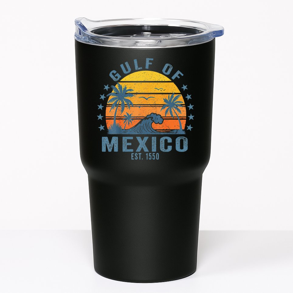 Gulf Of Mexico Est 1550 Retro Vintage Gulf Beach Tumbler