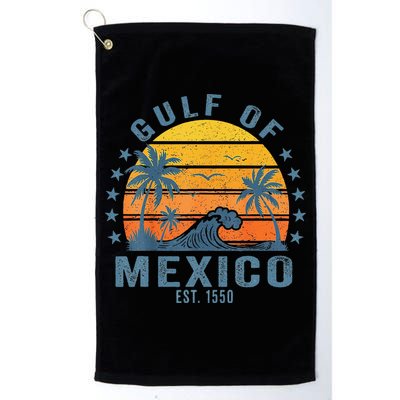 Gulf Of Mexico Est 1550 Retro Vintage Gulf Beach Golf Towel