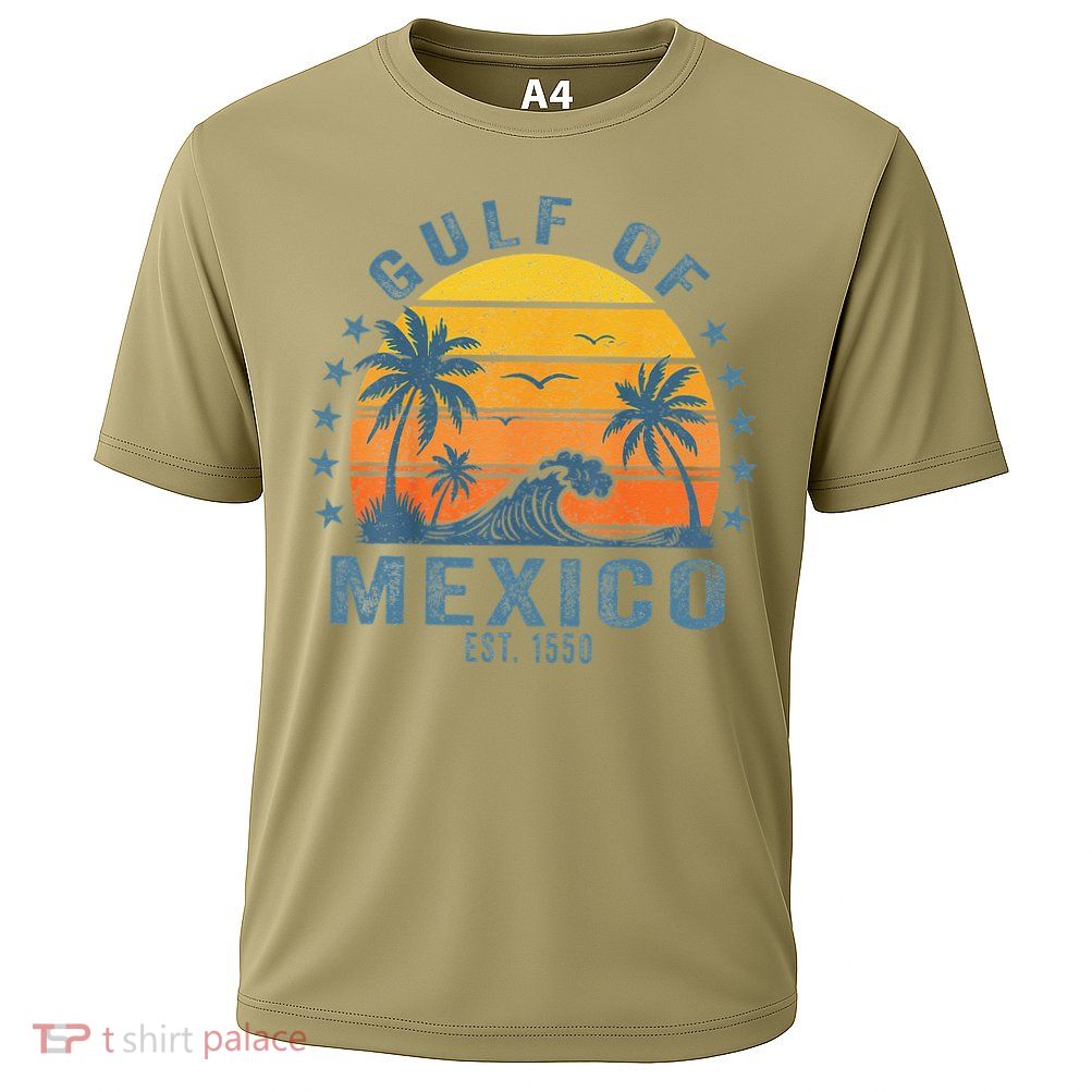 Gulf Of Mexico Est 1550 Retro Vintage Gulf Beach Performance Shirt