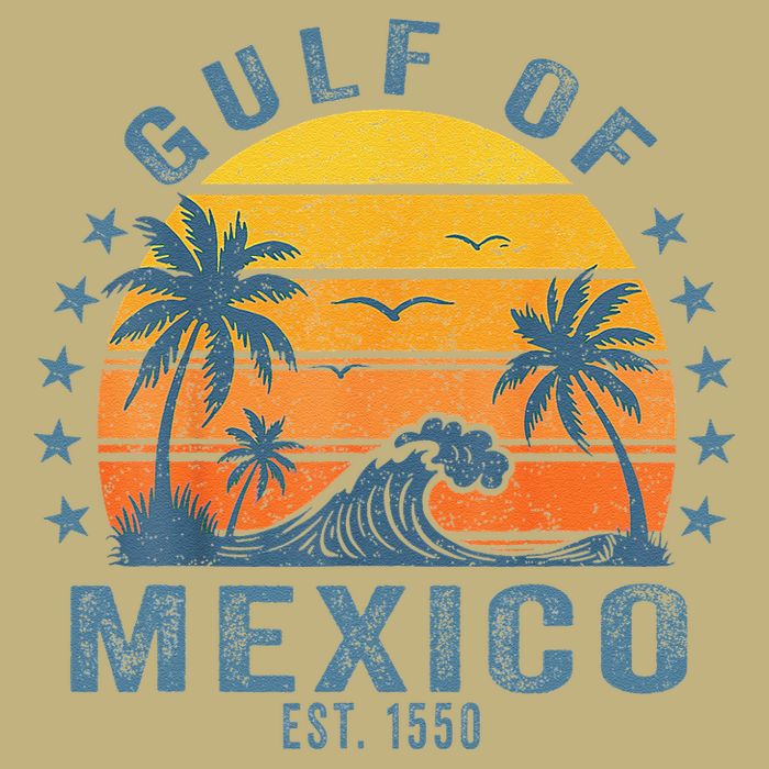 Gulf Of Mexico Est 1550 Retro Vintage Gulf Beach Hoodie