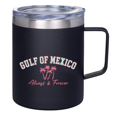 Gulf Of Mexico Always Forever Coastal Love Palms 12oz Stainless Steel Coffee Mug