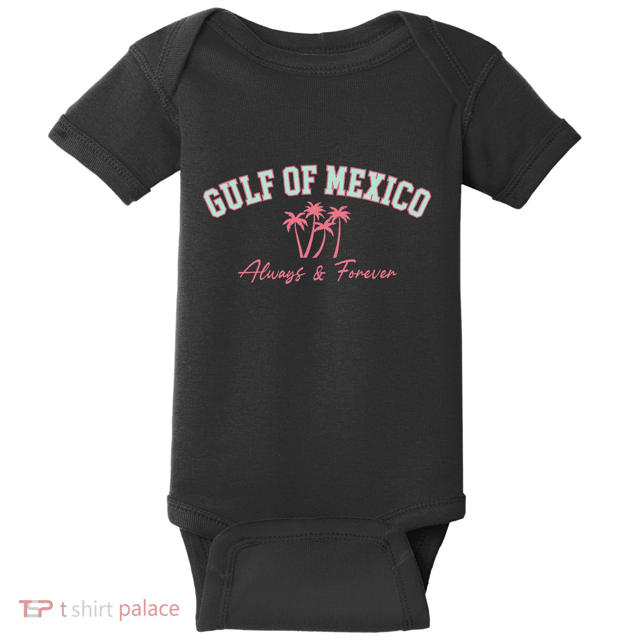 Gulf Of Mexico Always Forever Coastal Love Palms Baby Bodysuit